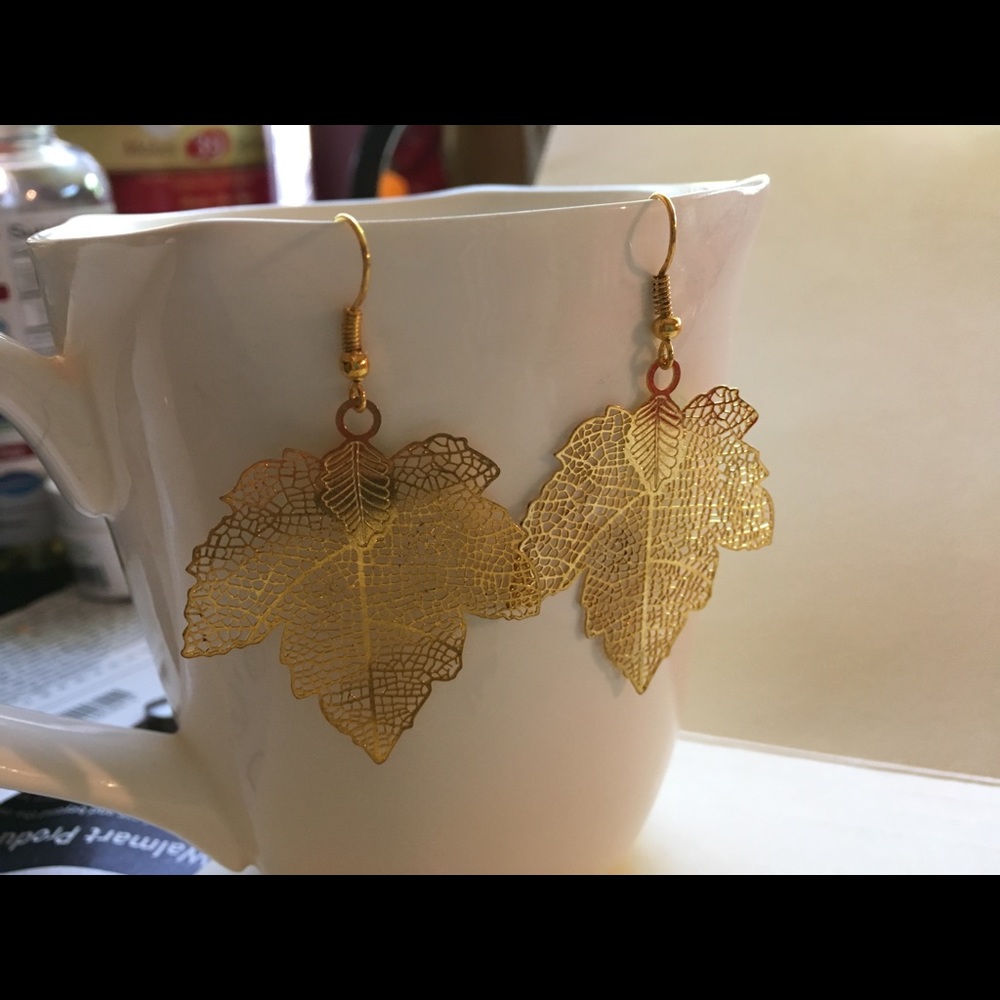 Filigree earrings, delicate in details.